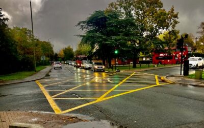 New Yellow Box Junction at the War Memorial Junction